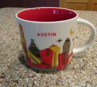 Starbucks Austin Texas Mug You Are Here Collection 2013 Coffee Tea Cup 14 oz - Sold on eBay Jan, 25th 2019 for $19.99