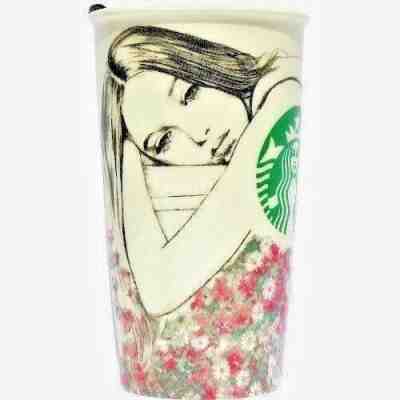 STARBUCKS Charlotte Ronson Ceramic Double Wall Travel Mug 12 oz RETIRED NWT 2013 - Sold on eBay Feb, 3rd 2019 for $99.00