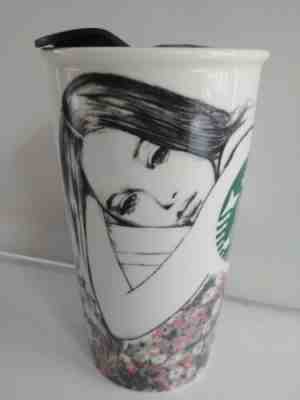 STARBUCKS Charlotte Ronson Ceramic Double Wall Travel Mug 12 oz RETIRED NWT 2013 - Sold on eBay Jan, 30th 2019 for $99.99