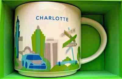 Starbucks Mug You Are Here Collectible Charlotte North Carolina 14 Ounces New LE - Sold on eBay Jan, 29th 2019 for $33.99