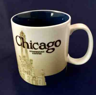 Starbucks Collector Series Chicago Coffee Mug Cup 16oz 2008 Coco Tea - Sold on eBay Feb, 9th 2019 for $8.50