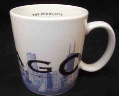 Starbucks 2002 Skyline Series, Series One Chicago Barista Coffee Mug Cup 16 oz - Sold on eBay Feb, 9th 2019 for $17.99