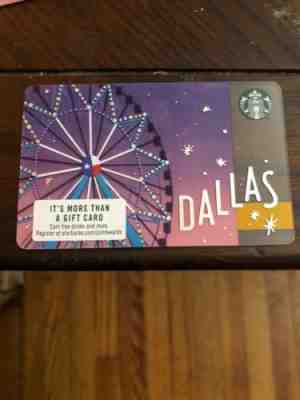 Very Rare  2018 Starbucks Dallas Texas Ferris Wheel Gift Card with Print Mark - Sold on eBay Feb, 13th 2019 for $8.00