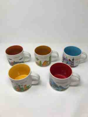 Lot Of 5 Limited 2015 Starbucks Coffee Mug Dallas Chicago Orlando NC Washington - Sold on eBay Feb, 8th 2019 for $95.00