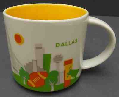 2015 Starbucks DALLAS You Are Here Collection Coffee Cup Mug Yellow NEW - Sold on eBay Feb, 6th 2019 for $9.99