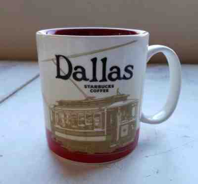 Starbucks Coffee Collector Series Dallas Mug 16 oz City Streetcar - Sold on eBay Feb, 5th 2019 for $20.00