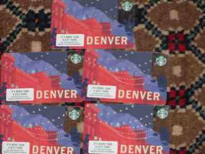 5 Starbucks Denver Cards NEW Mint VHTF - Sold on eBay Feb, 6th 2019 for $15.95