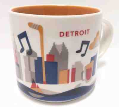 Starbucks 2015 Detroit "You Are Here" Collection Porcelain 14 Oz Coffee Mug Cup - Sold on eBay Feb, 13th 2019 for $15.50