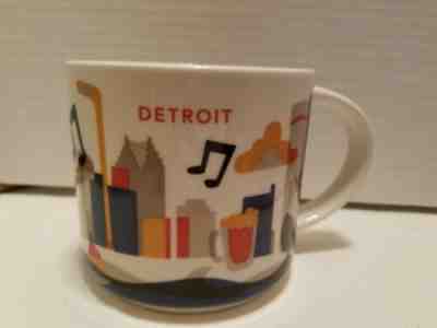 Starbucks You Are Here Collection Coffee Mug Detroit Cup 2015 14 ounce - Sold on eBay Feb, 13th 2019 for $19.99