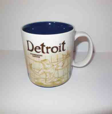 Starbucks Detroit Coffee Mug Global Icon Series 2009 16oz   - Sold on eBay Jan, 31st 2019 for $30.00