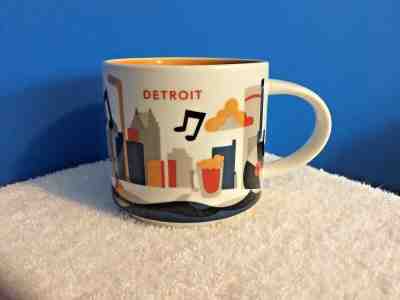 Starbucks DETROIT "You Are Here" MUG Coffee Cup Holds 14 fl oz - Sold on eBay Jan, 30th 2019 for $9.99