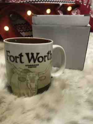 2011 Starbucks Global Icon Mug Fort Worth RARE, VINTAGE City Mug With SKU - Sold on eBay Jan, 13th 2019 for $81.00