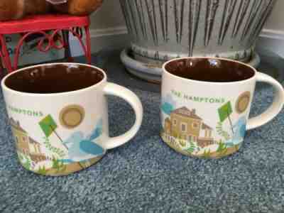 STARBUCKS 2015 “You Are Here Collection” THE HAMPTONS MUG CUP  14 OZ. (Set Of 2) - Sold on eBay Jan, 24th 2019 for $16.00