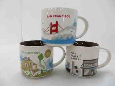 Lot of Three Starbucks"You Are Here" Collector's Mugs Seattle Hamptons - Sold on eBay Dec, 27th 2018 for $18.50