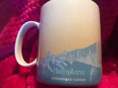 Starbucks Hamptons Mug 2011 blue and tan colors retired collection H 4" - Sold on eBay Dec, 4th 2018 for $22.00