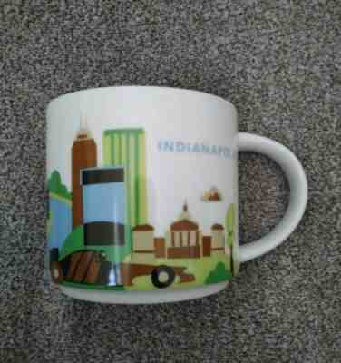 STARBUCKS Indianapolis NEW 14 Ounce Coffee Mug Cup You Are Here Collection 2014  - Sold on eBay Feb, 4th 2019 for $20.00