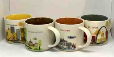 Starbucks Mugs You Are Here Collection Chicago Pittsburgh Indianapolis  St.Louis