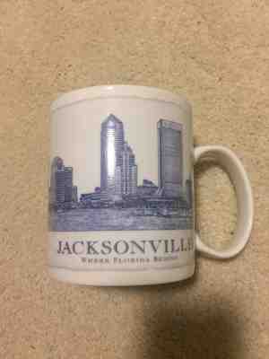 Jacksonville FL STARBUCKS Architect Series City Mug 18 oz. Large Ceramic 2007 - Sold on eBay Dec, 21st 2018 for $13.00