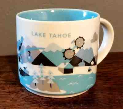Starbucks 2015 Collectors Lake Tahoe Ceramic 14 oz Mug "You Are Here" Collection - Sold on eBay Jan, 24th 2019 for $24.99