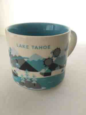 STARBUCKS’S 14oz coffee mug cup You are here collection LAKE TAHOE Blue - Sold on eBay Jan, 20th 2019 for $22.00