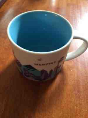 2013 STARBUCKS MEMPHIS TENNESSEE COLLECTOR SERIES YOU ARE HERE MUG 14 OZ  - Sold on eBay Feb, 6th 2019 for $22.50
