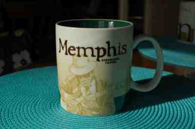STARBUCKS MEMPHIS COLLECTOR SERIES 16 OZ COFFEE MUG - Sold on eBay Jan, 6th 2019 for $12.38