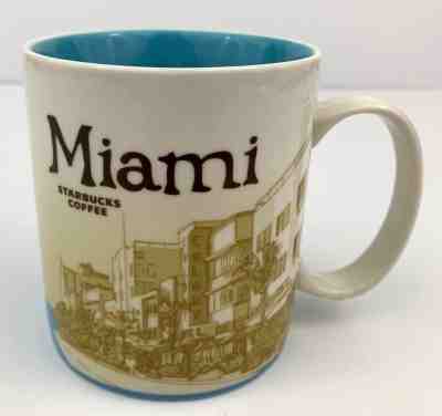 2012 Miami Starbucks Coffee Mug Global Icon Series South Beach Ocean Dr Florida - Sold on eBay Feb, 5th 2019 for $24.95