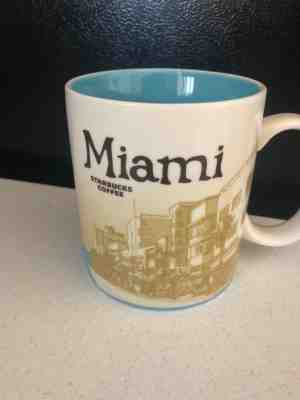 2012 Miami Starbucks Coffee Mug - South Beach Ocean Dr Florida Collectors Series - Sold on eBay Jan, 29th 2019 for $17.00