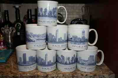 Starbucks Architect Mug Lot of 8: Miami, New Orleans ,San Diego, Spokane, Canada - Sold on eBay Jan, 25th 2019 for $79.00