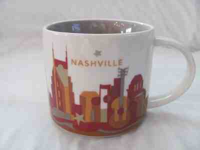 New STARBUCKS Nashville You Are Here Collection Coffee Mug Cup 14 oz 2015 - Sold on eBay Feb, 3rd 2019 for $26.99