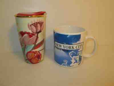  Lot 2x Starbucks Mugs NYC & Tall Mug w/ Lid  - Sold on eBay Feb, 11th 2019 for $11.50