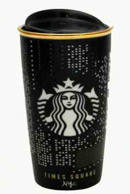 New Starbucks Times Square NYC Ltd. Edition Traveler Tumbler Ceramic Mug - Sold on eBay Feb, 9th 2019 for $31.67