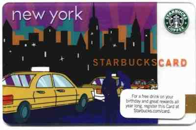 2010 Starbucks NYC NY NEW YORK CITY TAXI Gift Card ~ Series 6059 MINT CONDITION - Sold on eBay Feb, 5th 2019 for $6.00