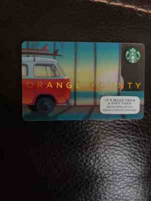 Orange County Bus Ocean STARBUCKS Gift Card FREE Shipping - Sold on eBay Feb, 14th 2019 for $3.50