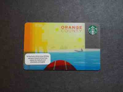 "Orange County" 2013 Starbucks Card - New & Never Swiped - Pin Intact-1st card  - Sold on eBay Feb, 6th 2019 for $2.99