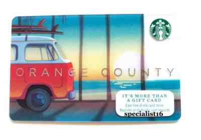 2014 Starbucks Card Orange County OC Rare Gift Card New - Sold on eBay Feb, 1st 2019 for $4.99