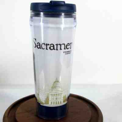 STARBUCKS COFFEE COMPANY 2006 SACRAMENTO CA. 12 oz PLASTIC COFFEE TRAVEL TUMBLER - Sold on eBay Dec, 31st 2018 for $26.00