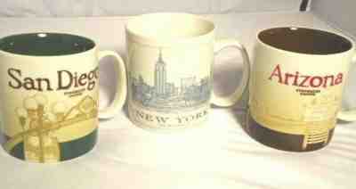 STARBUCKS Lot of 3 New York, San Diego and Arizona mugs - Sold on eBay Feb, 10th 2019 for $25.00