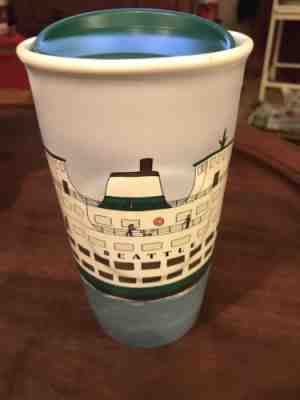 Starbucks 2016 Seattle Ferry Ceramic Double Walled Travel Mug with Lid - Sold on eBay Dec, 21st 2018 for $35.00