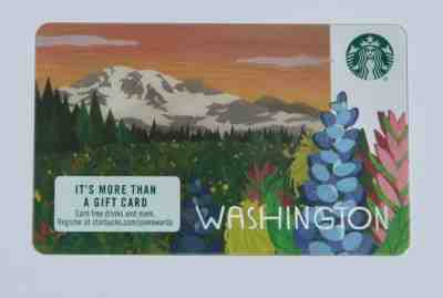 STARBUCKS CARD    ""Washington - Mt. Rainier"    April 2018     New & Unused!!! - Sold on eBay Jan, 28th 2019 for $1.50