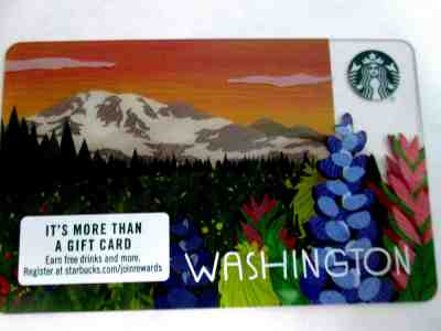 NEW 2018 Starbucks Washington State - Mt. Rainier Gift Card  - Sold on eBay Dec, 9th 2018 for $1.92