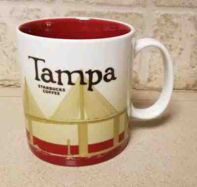 STARBUCKS TAMPA Mug 2009 City Collector Series Bridge Skyline Coffee Cup Florida - Sold on eBay Dec, 25th 2018 for $45.00