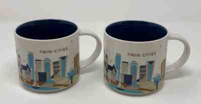 2 Starbucks Twin Cities You are Here YAH 14 Ounce Collector Mugs - Sold on eBay Jan, 28th 2019 for $29.99