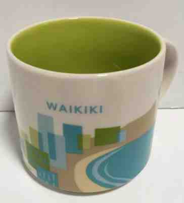 STARBUCKS Waikiki Mug YAH "You Are Here" Collection Hawaii Diamond Head 14 oz - Sold on eBay Feb, 10th 2019 for $10.00