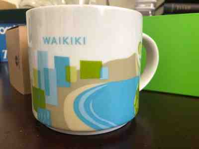 Brand new STARBUCKS 14 fl oz You Are Here Waikiki mug  - Sold on eBay Jan, 20th 2019 for $12.50