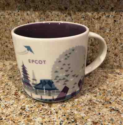 Disney Parks Epcot Starbucks You Are Here YAH Coffee Mug Silver Monorail 14 oz  - Sold on eBay Feb, 9th 2019 for $39.99
