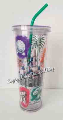 Disney World Parks 2019 Starbucks Plastic Tumbler Cup NEW Epcot Magic Kingdom - Sold on eBay Feb, 7th 2019 for $39.89