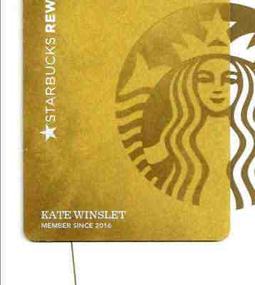 Starbucks Gold Card KATE WINSLET Mega Rare MINT HOLLYWOOD COLLECTION - Sold on eBay Feb, 1st 2019 for $13.50