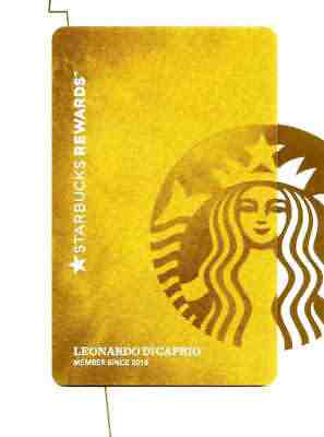 Starbucks Gold Card LEONARDO DICAPRIO Mega Rare MINT HOLLYWOOD COLLECTION - Sold on eBay Feb, 1st 2019 for $13.50