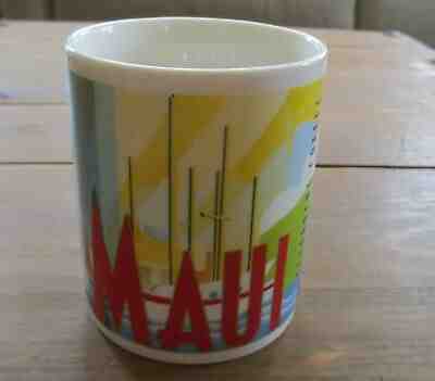 Nice 2001 STARBUCKS 14oz MAUI HAWAII Stamp Series Coffee Mug (XS31 - Sold on eBay Jan, 15th 2019 for $8.95
